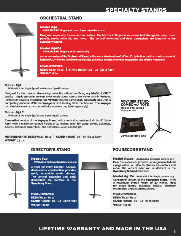 Manhasset 5101 Fourscore Music Stand